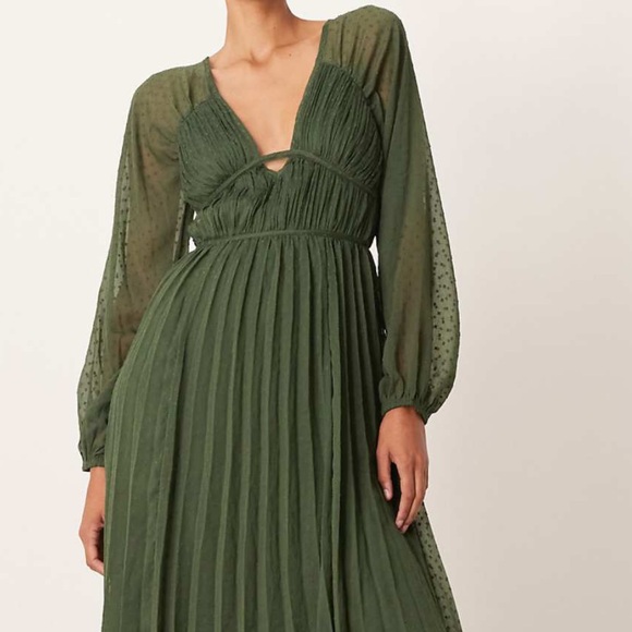 ASOS Dresses & Skirts - ASOS Forest Green Long Sleeve Dress